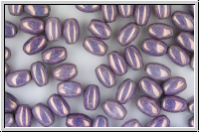 B�hm. Glasperle, Olive, 8x5mm, white, opaque, vega luster, 10 Stk.