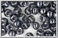 Mushroom Beads, 9mm, hematite, metallic, 10 Stk.