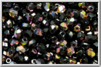 B�hm. Glasschliffperle, feuerpol., 4mm, black, op., half vitex, 50 Stk.