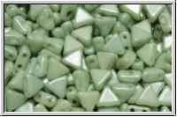 KHEOPS� PAR PUCA�, 6x5mm, white, op., lt. green marbled, 50 Stk.