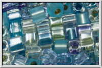 SB-03-Mix-b08, MIYUKI Squares, 3mm, Mix "Serenity", 10g