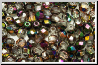 B�hm. Glasschliffperle, feuerpol., 4mm, crystal, trans., half vitex, 50 Stk.