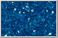 B�hm. Glasschliffperle, feuerpol., 4mm, blue, lagoon, trans., 50 Stk.