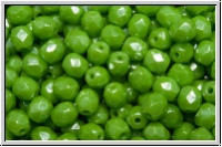 B�hm. Glasschliffperle, feuerpol., 4mm, jade, lt., op., luster, 50 Stk.