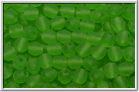 B�hm. Glasschliffperle, feuerpol., 4mm, kelly green, trans., matte, 50 Stk.