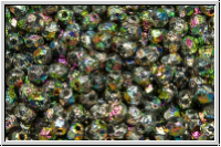 B�hm. Glasschliffperle, feuerpol., 4mm, crystal, trans., full vitrail, ge�tzt, 50 Stk.
