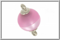 Magnetverschluss "Polaris", Acryl, rhodium plated, shiny rose, 12mm, 1 Stk.