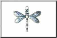Anh�nger "Baby Dragon Fly" TRINITY BRASS, 19,5x21mm, antikversilbert, Messing, 1 Stk.
