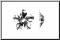 Perlenkappe "Flower" TRINITY BRASS, 12mm, antikversilbert, Messing, 1 Stk.