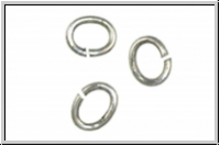 Biegering, oval, TRINITY BRASS, 5x4x0,8mm, antikversilbert, Messing, 10 Stk.