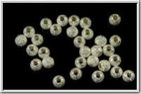 Silberperle "Kugel, diamantiert", 3mm, silberfb., 925er Silber, 1 Stk.