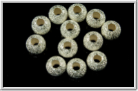 Silberperle "Kugel, diamantiert", 5mm, silberfb., 925er Silber, 1 Stk.