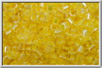 DBM0053, MIYUKI Delica, 10/0, crystal, trans., pale yellow-ld., AB, 5g