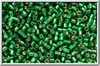 DB0148, MIYUKI Delica, 11/0, green, trans., silver-ld., 5g