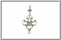 Anh�nger/Verbinder "Daisy", 21 x 10 mm, Stamping, antiksilberfb., Messing, 1 Stk.