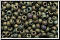 RR-11-2013, MIYUKI Rocailles, 11/0, olivine, dk., met., iris., matte, 10g