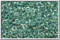 RR-11-0263, MIYUKI Rocailles, 11/0, crystal, trans., seafoam-ld., AB, 10g