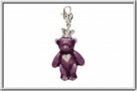 Rico Design Big Charms, "Teddy", klein, lila, 1 Stk.