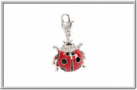 Rico Design Big Charms "Marienk�fer" rot/schwarz, 1 Stk.