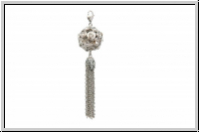 Rico Design Big Charms, "Strasskugel klein", silbern, 1 Stk.