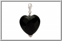 Rico Design Big Charms, Herz, schwarz, 1 Stk.