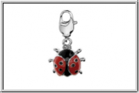 Rico Design Charm, "Marienk�fer", rot/schwarz/silber, 1 Stk.