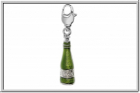 Rico Design Charm, "Sektflasche", gr�n/silber, 1 Stk.