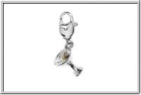 Rico Design Charm "Cocktailglas", silber, 1 Stk.