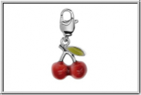 Rico Design Charm "Kirschen", rot/gr�n, 1 Stk.
