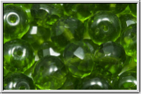b�hm. Schliffperle, Donut, 6x9mm, olivine, dk., trans., 10 Stk.