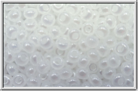 b�hm. Rocailles, 10/0, white, opal, luster, 10g