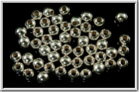 Silberperle "Kugel, glatt", 3,0mm, silberfb., 925er Silber, 10 Stk.