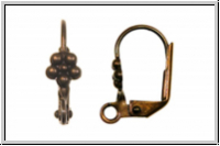 Klappbrisur "Daisy" TRINITY BRASS, 15x10mm, antikmessingfb., Messing, 1 Paar