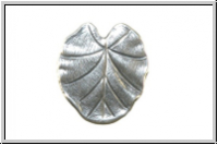 Anh�nger "Water Lily Leaf" TRINITY BRASS, 27,5x30mm, antikversilbert, Messing, 1 Stk.