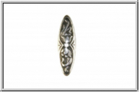 Toggle-Bar "Nouveau Lily" TRINITY BRASS, 7,5x26mm, antikversilbert, Messing, 1 Stk.