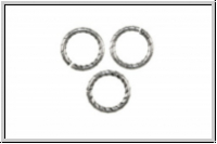 Biegering, rund, gerillt, TRINITY BRASS, 9x1,3mm, antikversilbert, Messing, 1 Stk.