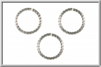 Biegering, rund, gerillt, TRINITY BRASS, 12x1,4mm, antikversilbert, Messing, 1 Stk.