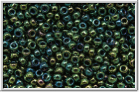 RR-15-0453, MIYUKI Rocailles, 15/0, green, met., iris., 5g