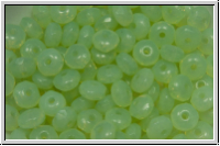 b�hm. Schliffperle, Donut, 2x3mm, chrysolite, opal, 30 Stk.