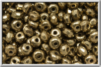 b�hm. Schliffperle, Donut, 2x3mm, bronze, gold, met., 30 Stk.