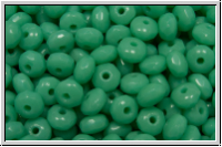 b�hm. Schliffperle, Donut, 2x3mm, green turquoise, op., 30 Stk.