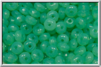 b�hm. Schliffperle, Donut, 2x3mm, green turquoise, opal, 30 Stk.