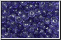 b�hm. Schliffperle, Donut, 2x3mm, tanzanite, trans., 30 Stk.