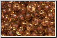 b�hm. Schliffperle, Donut, 3x5mm, crystal, trans., lila gold luster, 30 Stk.