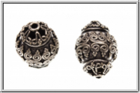 Metallperle "Oriental Lantern", 21x15mm, antiksilberfb., Metall, 1 Stk.