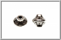 Metallperle "Bali-Bicone", 6x7mm, antiksilberfb., Tibetsilber, 5 Stk.