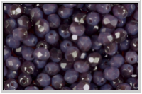 B�hm. Glasschliffperle, feuerpol., 4mm, amethyst, opal, luster, 50 Stk.