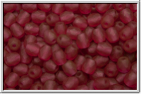 B�hm. Glasschliffperle, feuerpol., 4mm, fuchsia, trans., matte, 50 Stk.