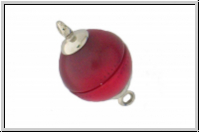 Magnetverschluss "Polaris", Acryl, rhodium plated, wine, 12mm, 1 Stk.