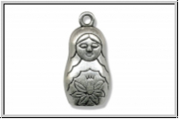 Anh�nger "Matrjoshka, 3D", 14x28mm, antiksilberfb., Metall, 1 Stk.
